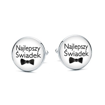 Spinki do mankietów Najlepszy Świadek Ślub Wesele