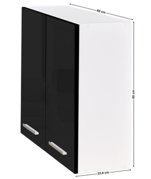 Шкаф кухонный 60 подвесной, черный глянец НОВИНКА