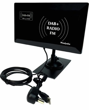 ANTENA POKOJOWA KOMPAKTOWA DAB+ SLIM USB RADIO FM