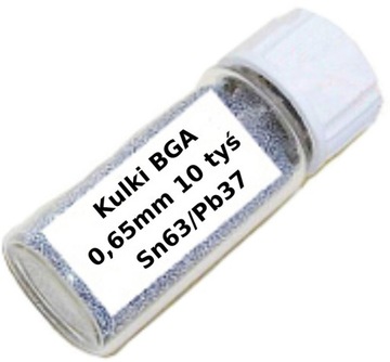 Kulki BGA PMTC 0,65mm 10tys Sn63/Pb37 ołowiowe