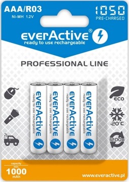 Everactive akumulatorki R3 AAA 1000mAh 4szt R2use