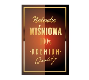 Naklejki butelki nalewki PREMIUM cytrynówka wiśnia