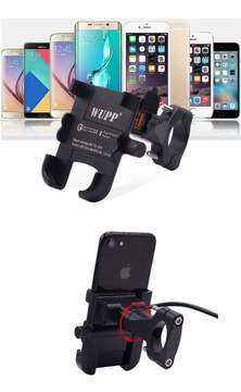 ДЕРЖАТЕЛЬ ДЛЯ ТЕЛЕФОНА НА МОТОЦИКЛЕ GPS USB QC3.0 4–6,5 360
