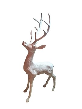 FIGURKA OGRODOWA - STOJĄCY JELEŃ design - BIAŁY
