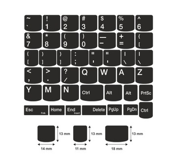 Наклейки на клавиатуру LENOVO X240 X250 X260