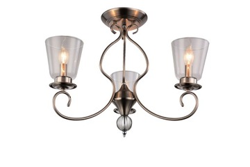 żyrandol Lampa sufitowa Satynowa 3xE14 salon biuro