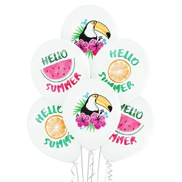 Balony tropikalne tukan arbuz hello summer 6szt