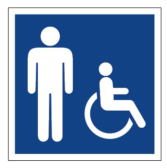 WC TOALETA MĘSKA + INWALIDA TABLICZKA piktogram tablica zadruk UV WR_B1