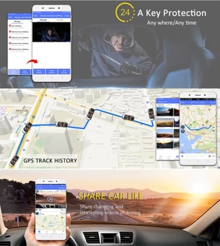 Регистратор ТАКСИ, 3 камеры, зеркало, Android ADAS 4G