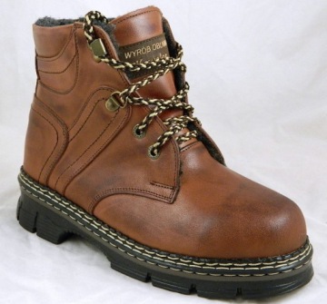ТЕПЛЫЕ БОТИНКИ TRAPERS ИЗ КОЖИ ПОЛЬСКОГО ПРОИЗВОДИТЕЛЯ 41