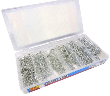 KOMPLET ZESTAW ZAWLECZEK SPRĘŻYNOWYCH 150 SZT