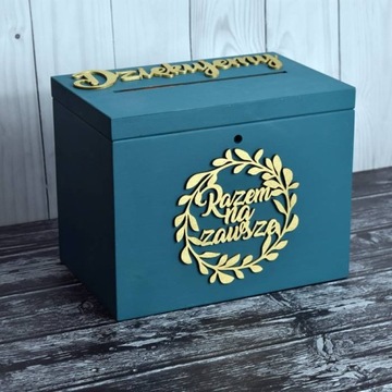 PUDEŁKO SKRZYNIA NA KOPERTY WESELNE PREMIUM WZORY