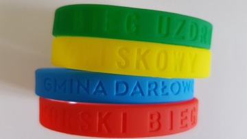Opaski silikonowe 200 szt. z dowolnym tłoczeniem