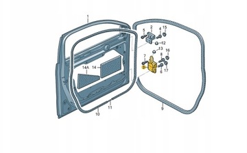 ПЕТЛЯ ДВЕРИ НИЖНЯЯ СЛЕВА ПЕРЕДНЯЯ PASSAT B6/B7 3C8831411C ОРИГИНАЛ