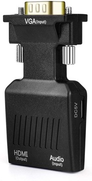 Адаптер-конвертер VGA D-SUB в HDMI + Audio Sound