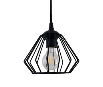 Lampa wisząca sufitowa z drutu zwis druciany loft