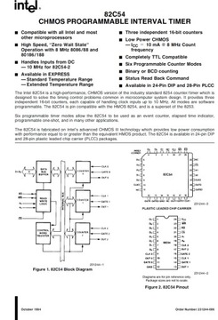 8254 Intel N82C54 — программируемый интервальный таймер