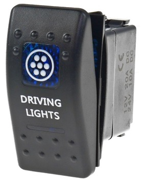 CARLING SWITCH IP68 СВЕТОДИОДНЫЙ ВЫКЛЮЧАТЕЛЬ 12-24В 20А СИНИЕ ФАРЫ ДВИЖЕНИЯ