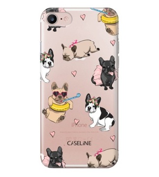 Etui wzory do iPhone 7 etui guma prezent SW +SZKŁO