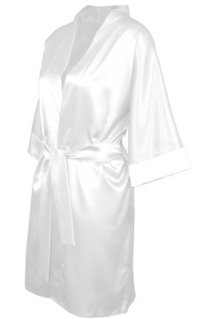 DKaren 90 атласный БАННЫЙ ХАЛАТ - КОМНАТА *M* белый