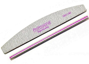 Pilnik do paznokci łódka półksiężyc zebra 180 240