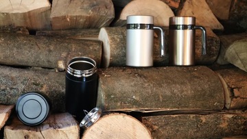 Стальная термокружка с фильтром, дорожный термос