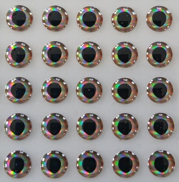 OCZY 3D 12 mm REALISTIC SILVER 10 sztuk