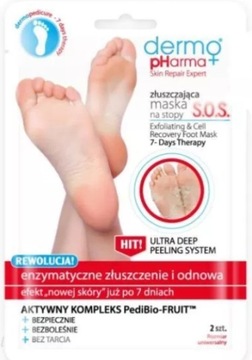 Złuszczająca maska na stopy S.O.S. dermo pHarma+