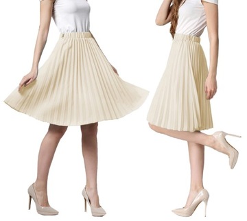 ЖЕНСКАЯ ПЛИССИРОВАННАЯ ЮБКА-МИДИ НА РЕЗИНКЕ, ЦВЕТА