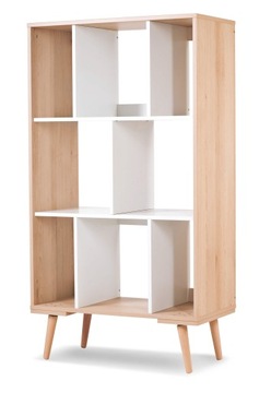 Regał SOFIE LittleSky 146 x 80 x 40 cm buk/ bua biały KLUPŚ