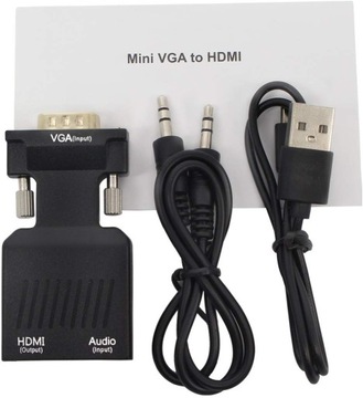 Адаптер-конвертер VGA D-SUB в HDMI + Audio Sound