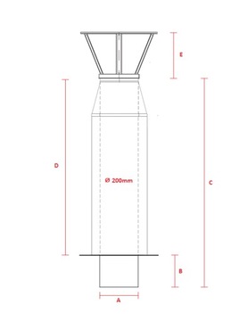 ИЗОЛИРОВАННАЯ УДЛИНИТЕЛЬ ДЫМОХОДА FI 200/1M карбон и т. д.