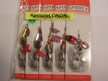 НАБОР СПИННЕРОВ - ОКУНЬ = НАБОР ИЗ 5 ШТ.