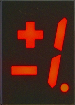 Wyświetlacz LED 13mm czerwony display Telefunken