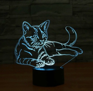 CAT 3D LED НОЧНИК В ПОДАРОК ​​+ ПУЛЬТ ПУЛЬТА