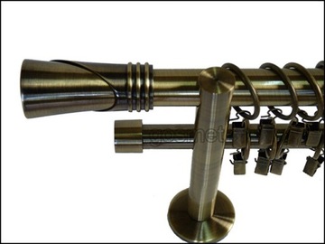 Карниз для штор + сайлент-кольца MODERN 19/19 ДВОЙНОЙ 160 СМ