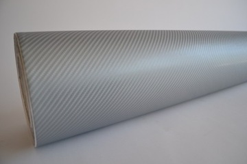 УГЛЕРОДНАЯ ФОЛЬГА 4D СЕРЕБРЯНЫЙ ШПОН 152x50 CARBON HIT