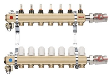 FERRO rozdzielacz do podłogówki 10-obwodowy RZP10