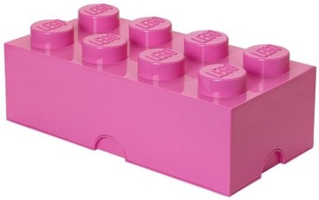 LEGO POJEMNIK KLOCEK 8 PUDEŁKO RÓŻOWY DUŻY