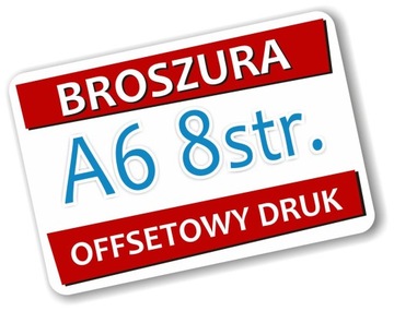 Broszura A6 8 stron 1000szt 135g Katalogi Folder