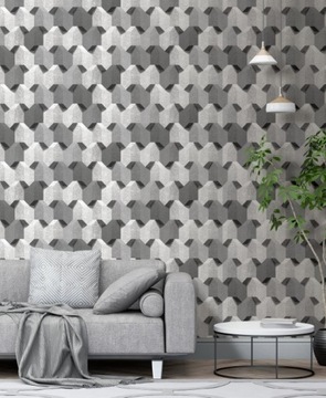 TAPETA GEOMETRIA EFEKT 3D FLIZELINA TAPETY