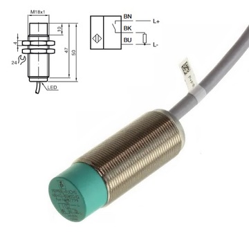 Czujnik indukcyjny NBN12-18GM50-E2 PNP;NO;0-12mm