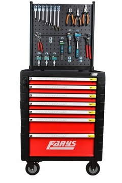 SZAFKA WARSZTATOWA WÓZEK + ŚCIANKA NARZĘDZIOWA