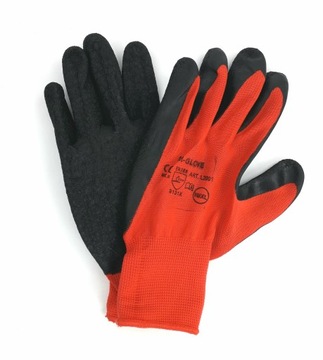 RĘKAWICE ROBOCZE LATEKS LATEX NYLON ROZMIAR M 8