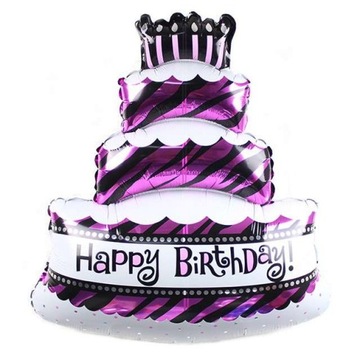 BALON FOLIOWY TORT 48x70,5CM URODZINY DZIEWCZYNKA