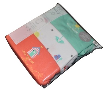 F&F Body x3 Krótki Rękaw 3szt 0-3m 62cm Domek Dom