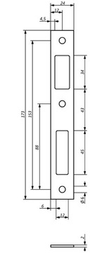 LOB Длинная плоская защелка, тип RS02
