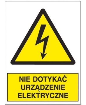 5 szt. NAKLEJEK Nie dotykać urządzenie elektryczne