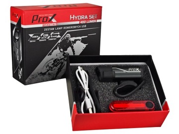PROX HYDRA SET Комплект велосипедных фонарей 400Лм