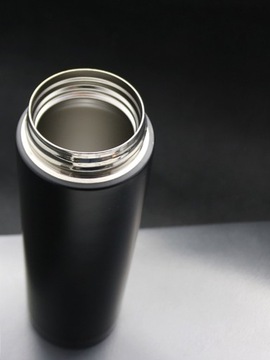 ТЕРМОС СТАЛЬ термокружка, навинчивающаяся, черный, золотой